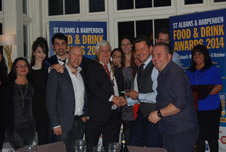 The 2014 Food & Drink Award for Best Local Restaurant was won by Lussmanns Fish & Grill Restaurant, pictured here with Cllr Geoff Harrison, the then St Albans Mayor 