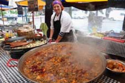 Stirring up a feast at a previous year’s St Albans & Harpenden Food & Drink Festival