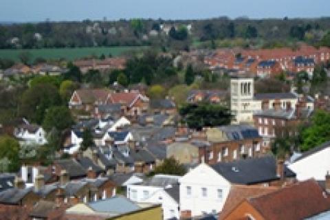 View from clock tower St Albans
