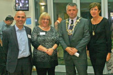 From left to right: SAMS’ Co-chairs, Simon Samuels and Moira Hart, with St Albans Mayor, Cllr Salih Gaygusuz, and Mayoress, Mrs Maureen Gaygusuz