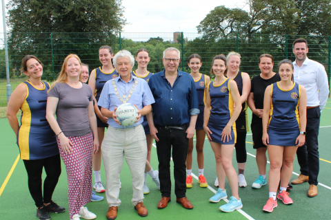 The official opening of the tennis and netball courts at Verulamium Park