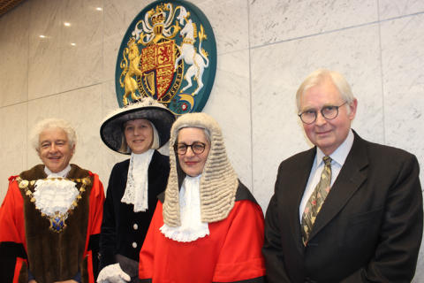 Judge Wood, 2nd from right, takes up her appointment as Honorary Recorder