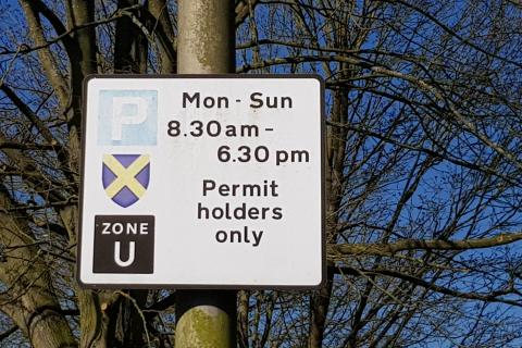 Car parking sign